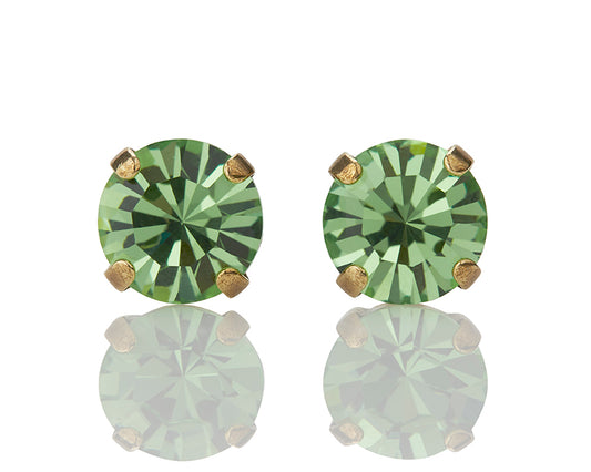 Peridot Crystal Studs