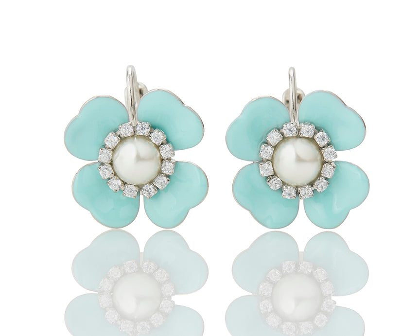 Blue Fiori Earrings