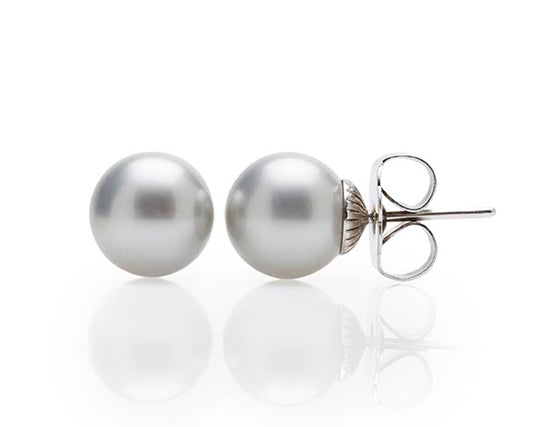 Pale Grey Small Pearl Stud