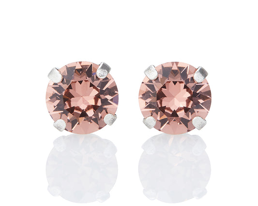 Light Rose Crystal Studs